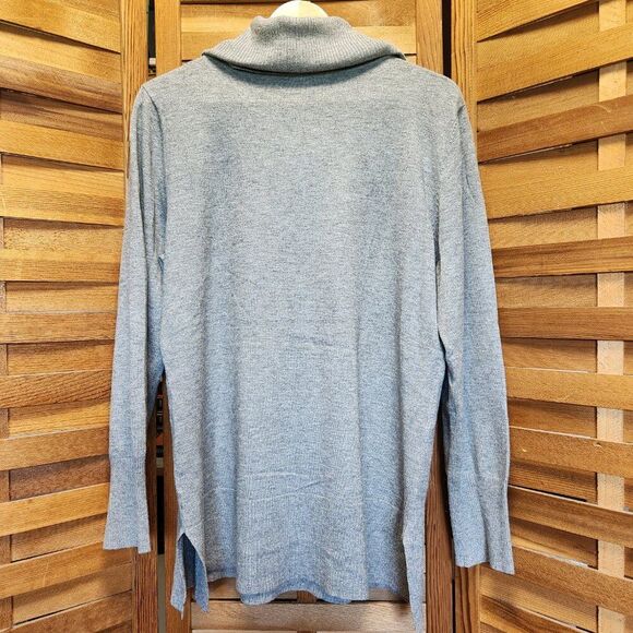 NorthStyle Gray Cowl Neck Long Sleeve Sweater Women L Rayon Polyester - Picture 11 of 11